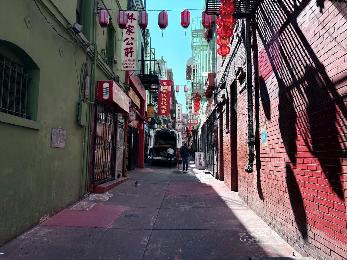 A photo of a colorful alleyway