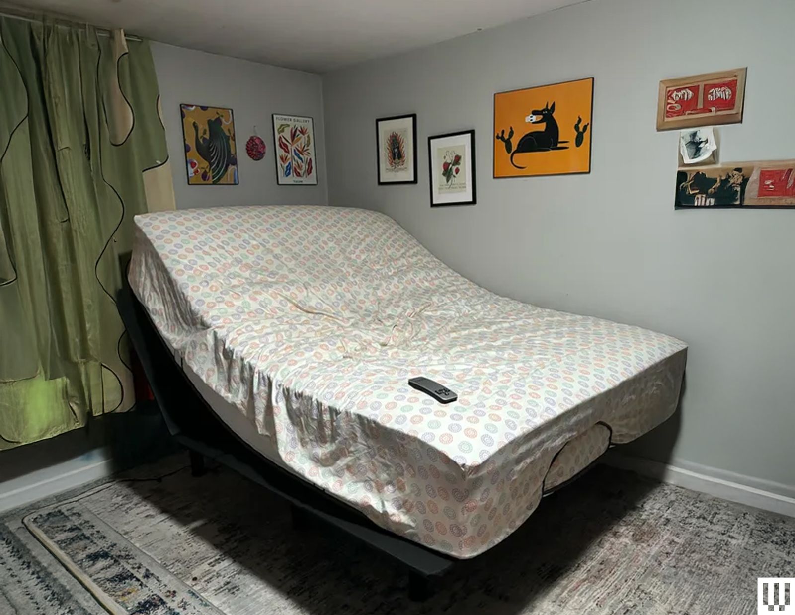 Image may contain Furniture Bed Electronics Mobile Phone Phone Art and Painting