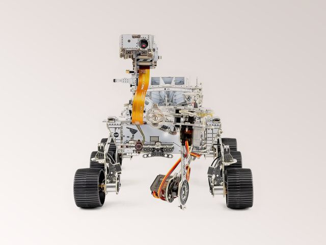 Image may contain: Robot, Machine, and Wheel