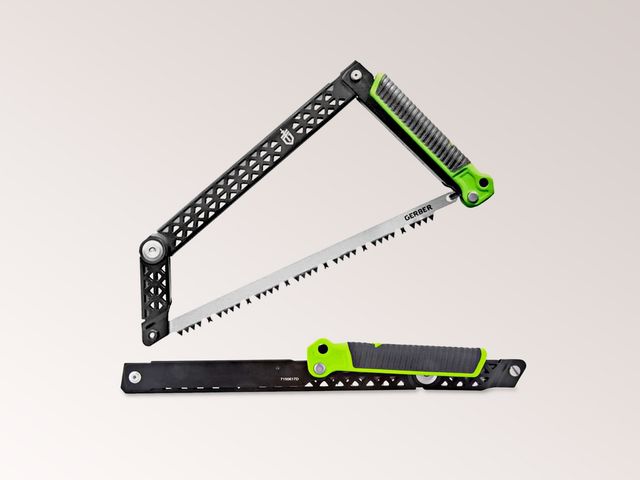 Image may contain: Device, Blade, Razor, Weapon, Handsaw, and Tool