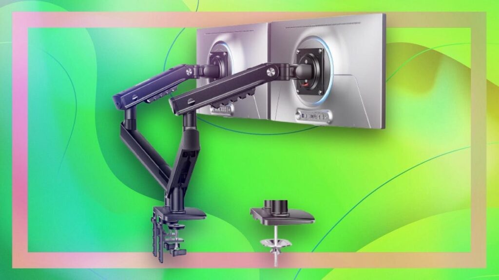 This Huanuo Dual Monitor Arm Is Down to $30 With Our Prime Day Discount Code