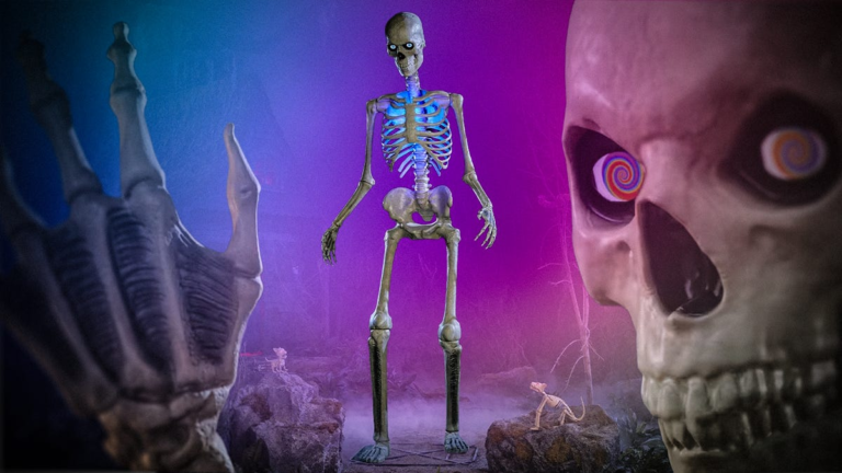 Bigger Scares: Home Depot’s 12-Foot Skeleton Is a Halloween Hit and Now It Can Talk, Too