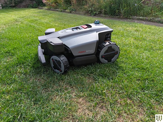 Image may contain: Grass, Lawn, Plant, Device, Lawn Mower, and Tool